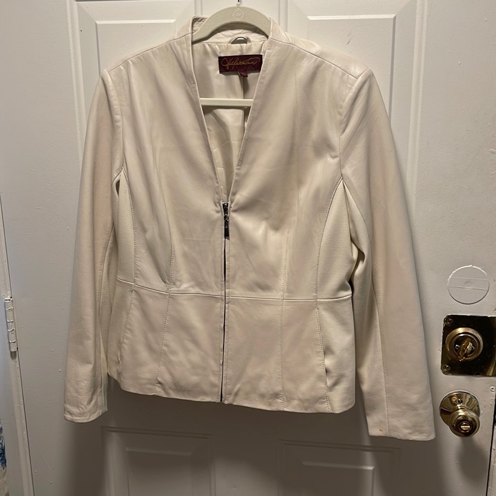 Jfae fulrnstsin SEXY cream leather soft as butter jacket